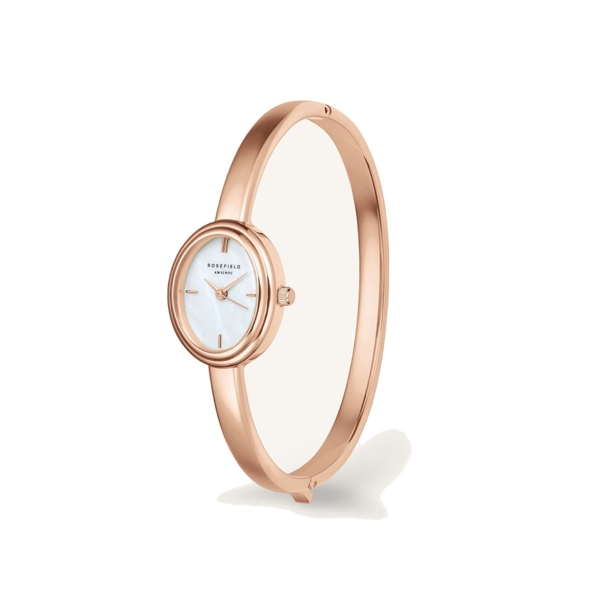 Rosefield Studio Bangle S Mother of Pearl Rose Gold Watch STWRSR-ST08