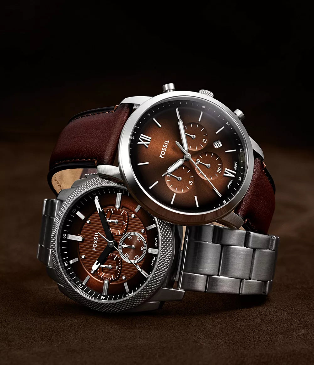 Fossil Neutra Chronograph Brown Leather Watch FS6143