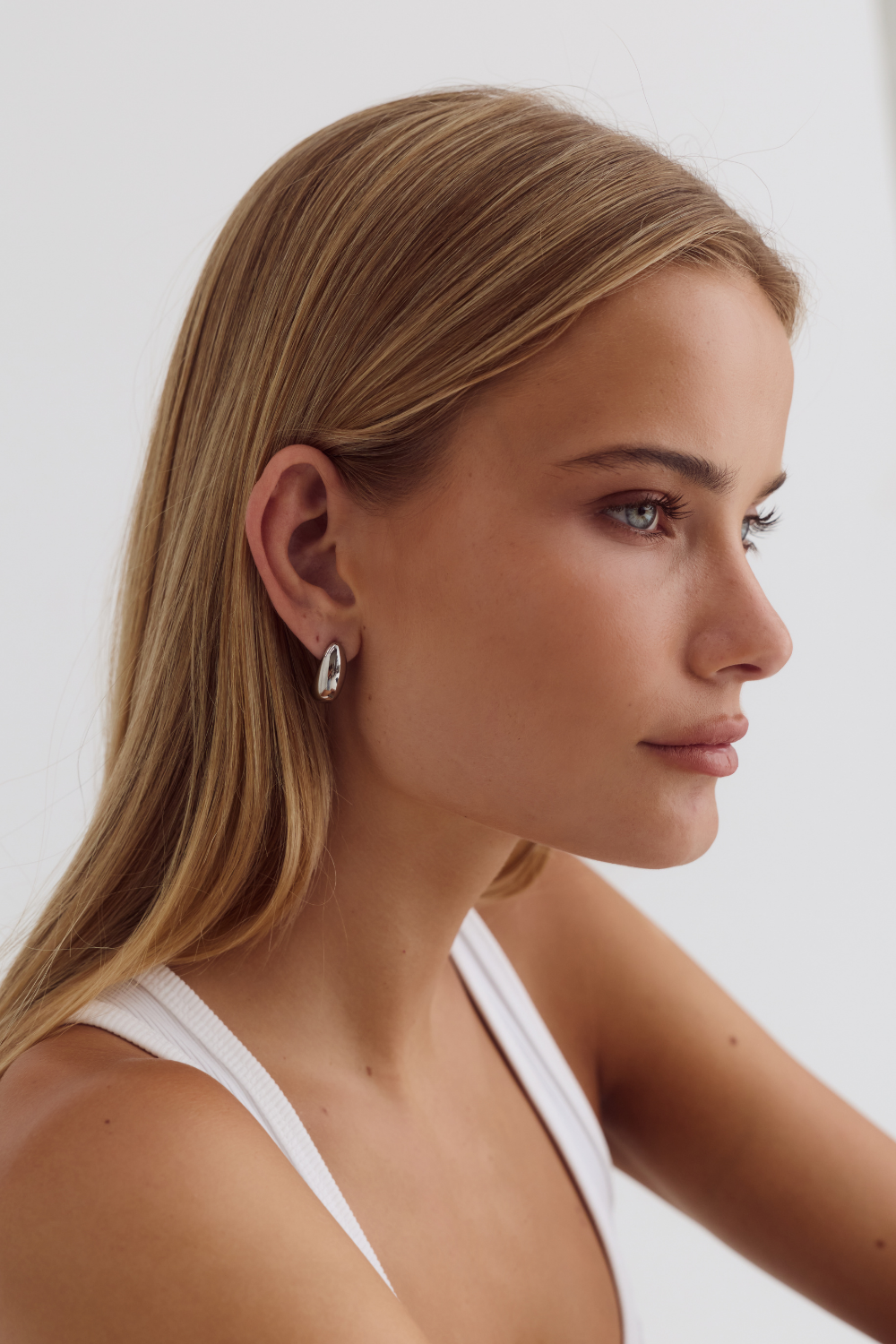 Cendré Enna polished stainless steel earrings product shot