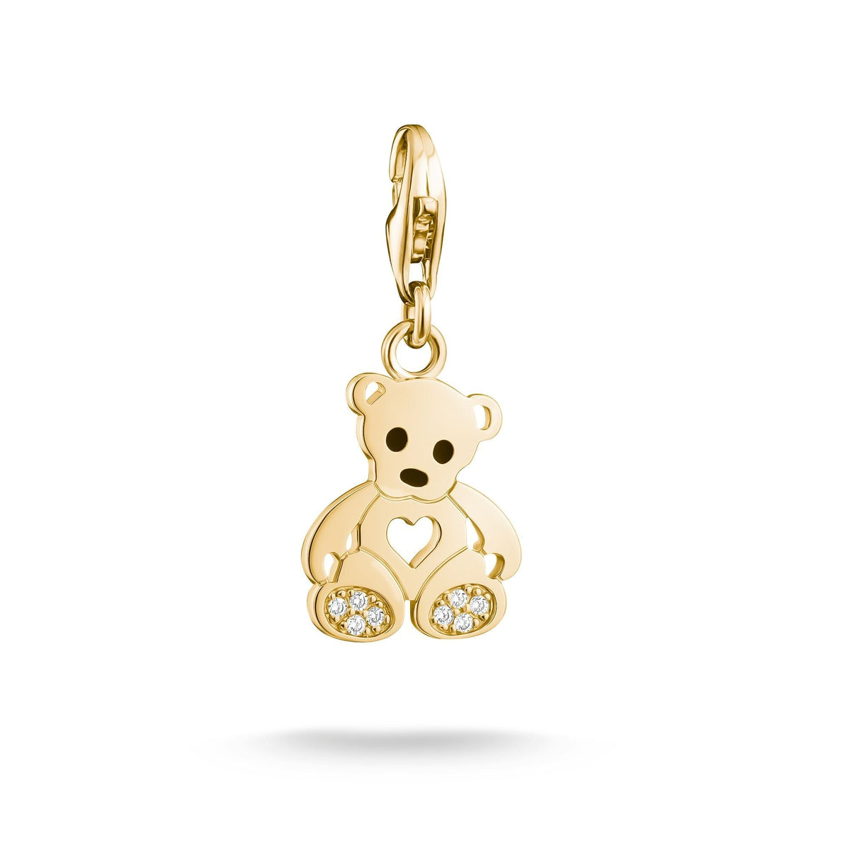 Thomas Sabo Gold-Plated Teddy Bear Charm with White Zirconia CC1119MY CC1119MY front packshot