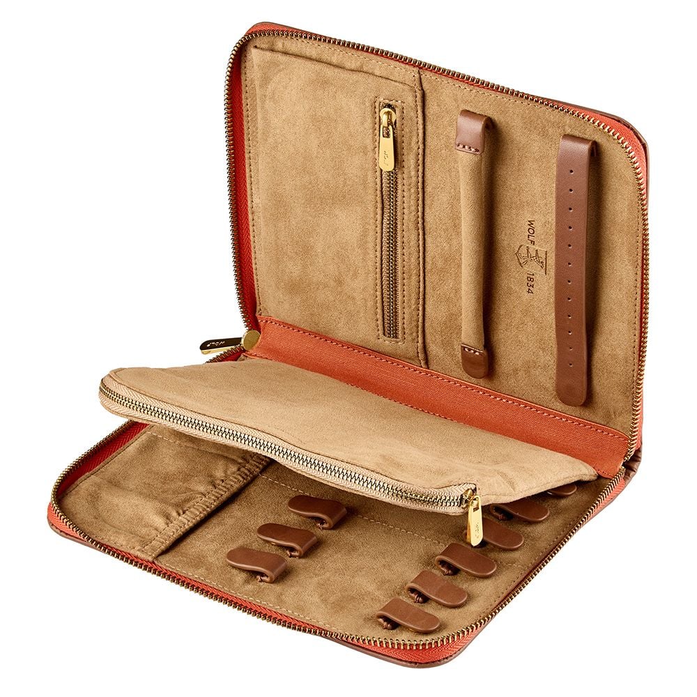 Ida Travel Zip Jewellery Portfolio Orange 190046