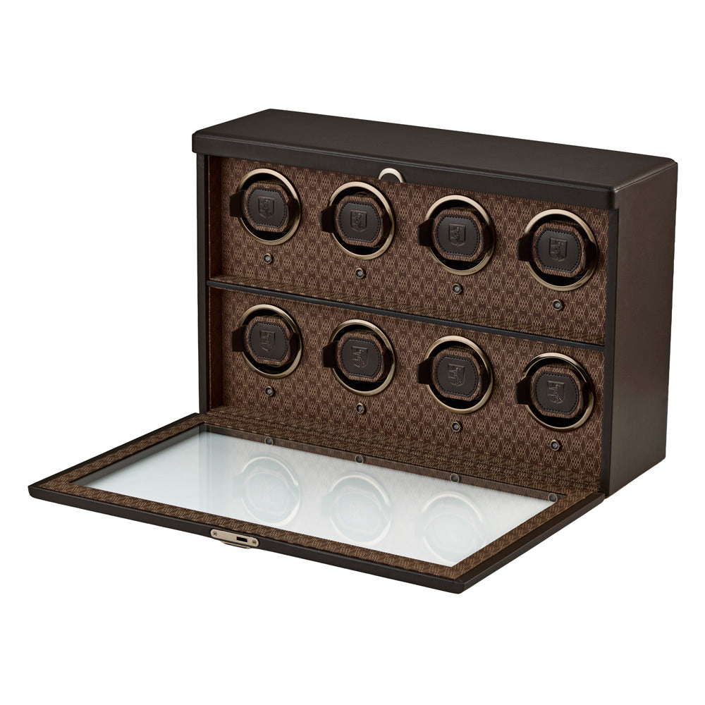 WOLF Earth 8 Piece Watch Winder in Coffee