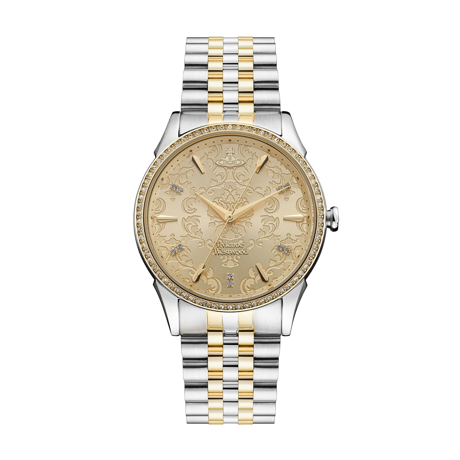 Vivienne Westwood Wallace Gold Dial Stainless Steel Women's Watch VV208CPSG