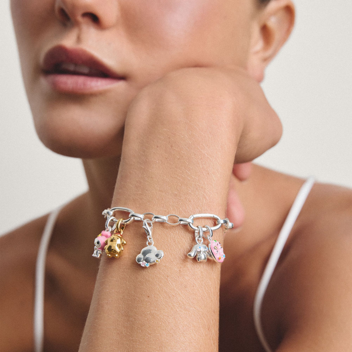 Thomas Sabo Silver-Plated Rain Cloud Charm with Colourful Stones CC2258M CC2258M view 3