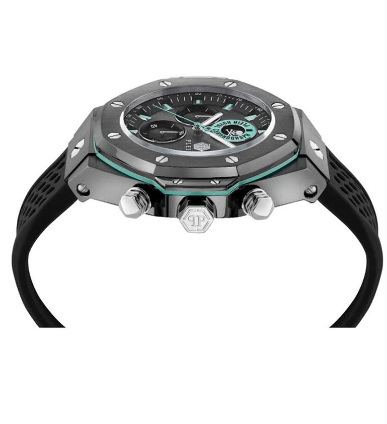 Philipp Plein Analog Black Dial Silicone Band Watch PWLFA0125