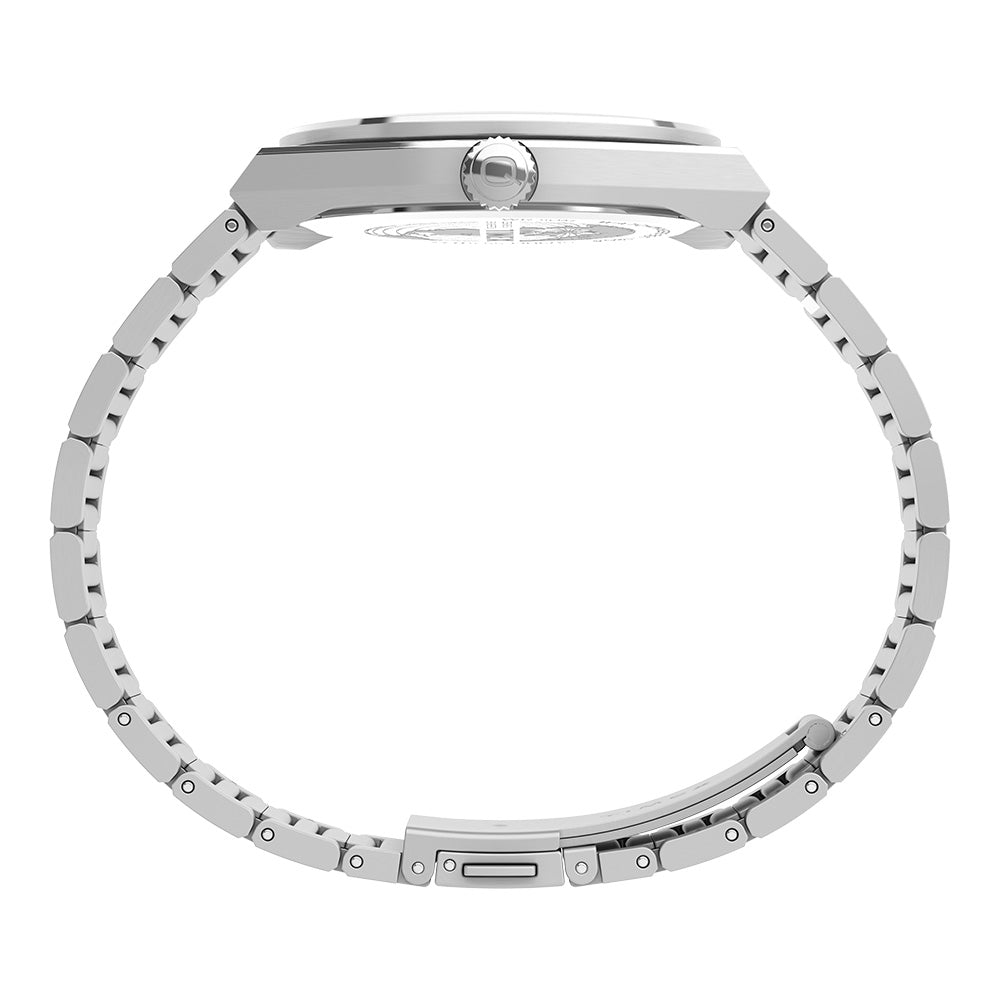 Timex Q Continental Stainless Steel Black Dial Watch TW2Y25000