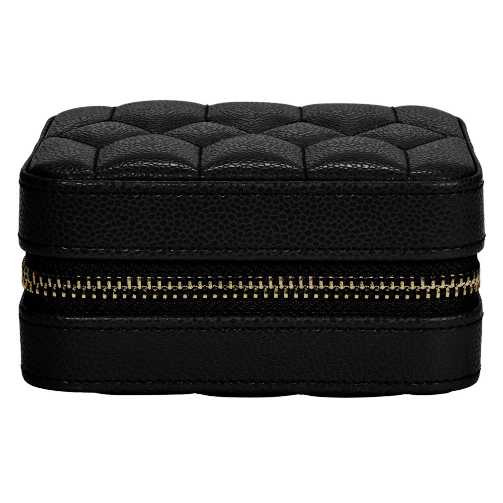 Wolf Lauren Zip Travel Case in black recycled vegan leather — view 2