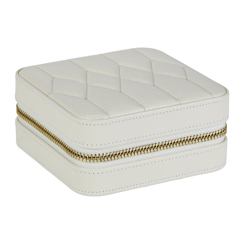 Wolf Lauren Zip Travel Case in ivory recycled vegan leather — view 5
