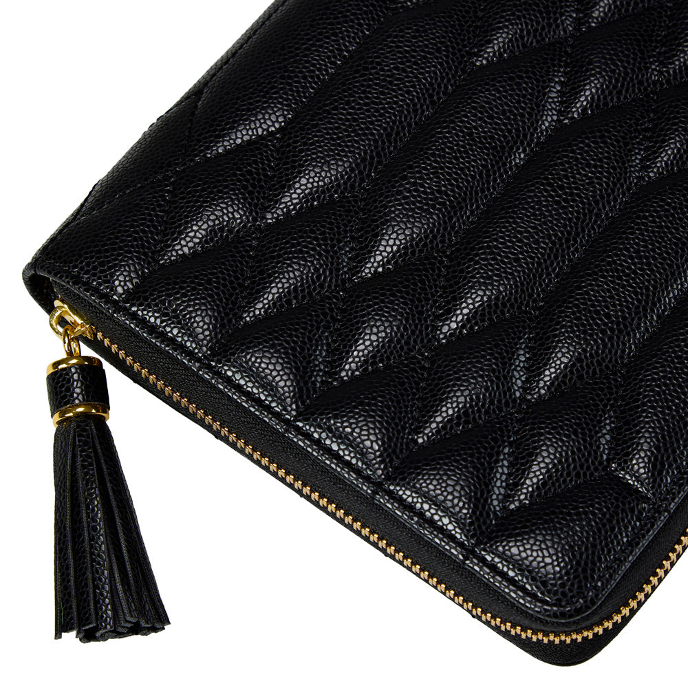 Wolf Lauren Large Portfolio in black recycled vegan leather — view 5