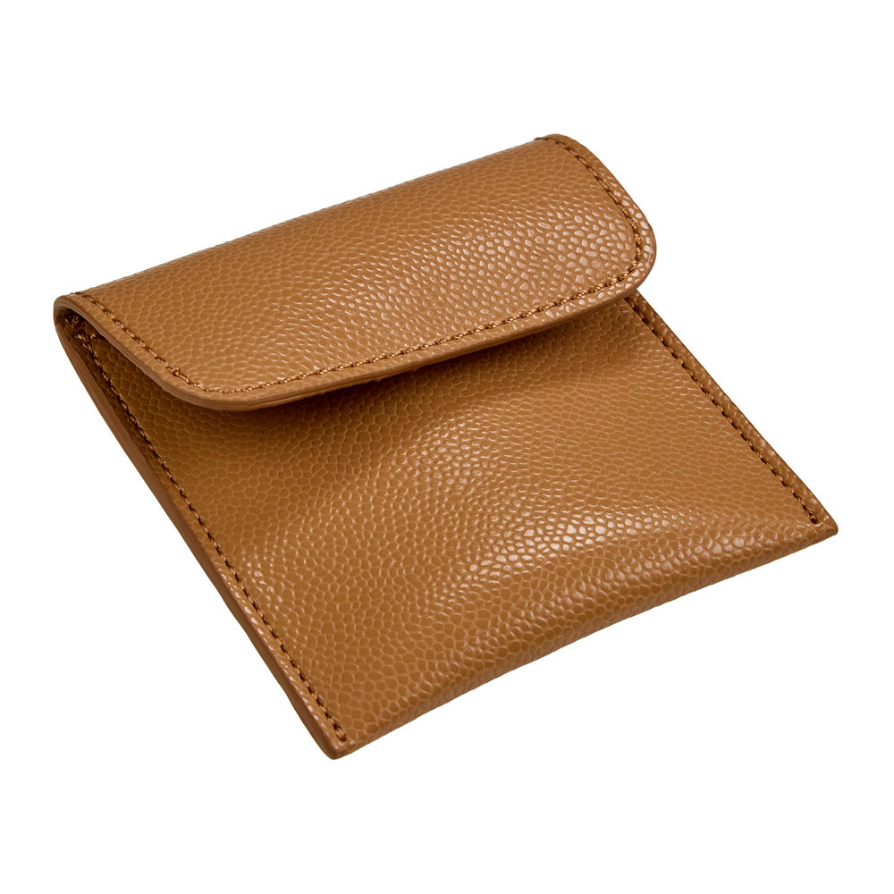 Wolf Lauren Large Jewellery Box in caramel recycled vegan leather — view 9