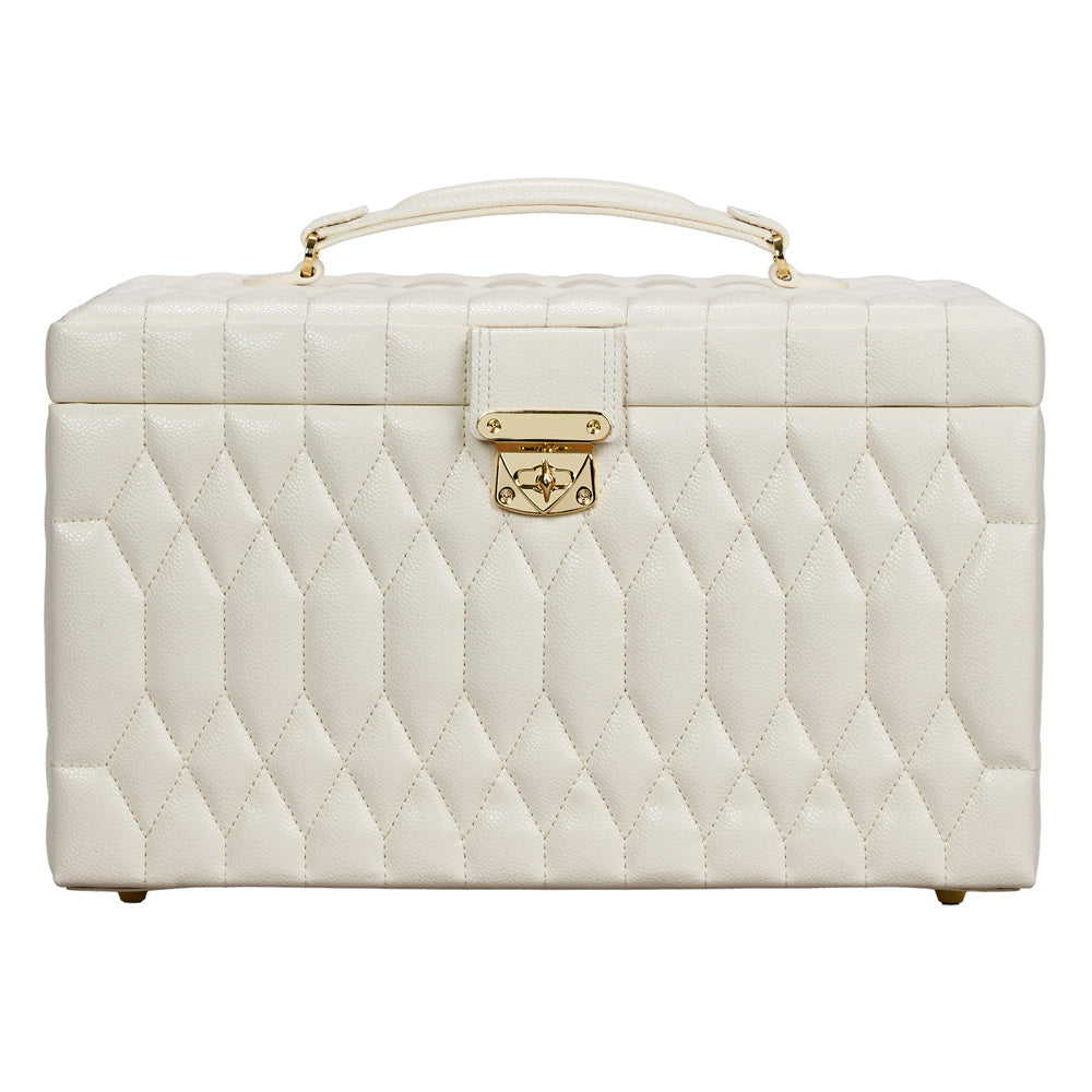 Wolf Lauren Large Jewellery Box in ivory recycled vegan leather — view 2