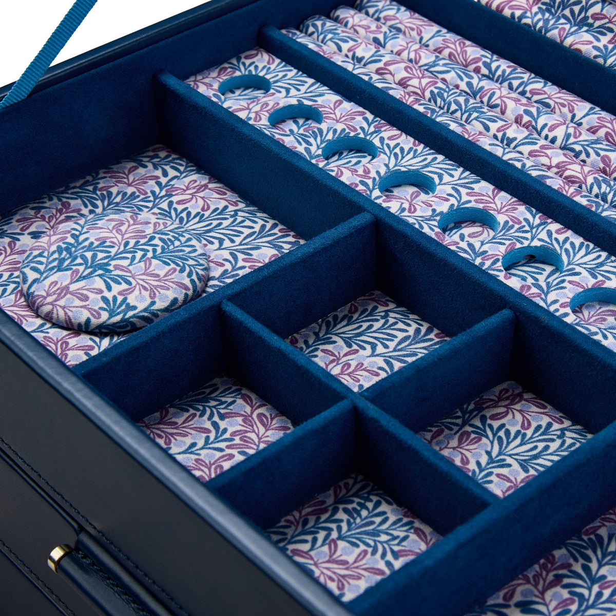 Wolf Sophia Jewellery Box with Drawers Indigo Fruit Botanical