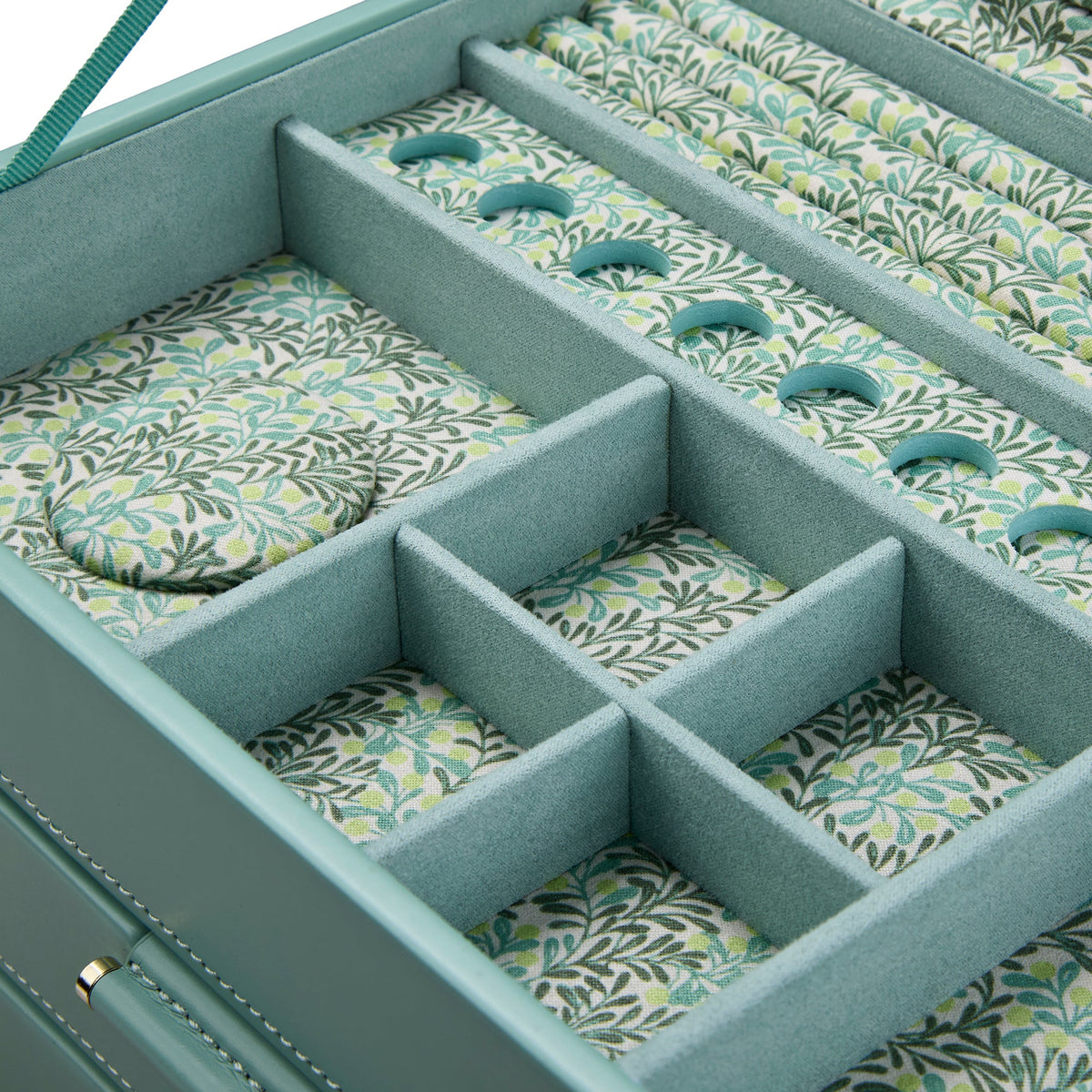 Wolf Sophia Jewellery Box with Drawers Jade Fruit Botanical