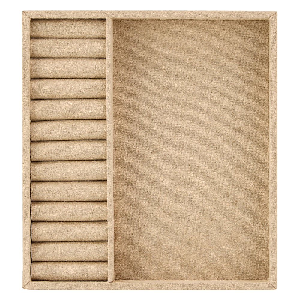 Wolf Vault Luxe Half Ring Multi Compartment Insert Pewter 437778 front packshot