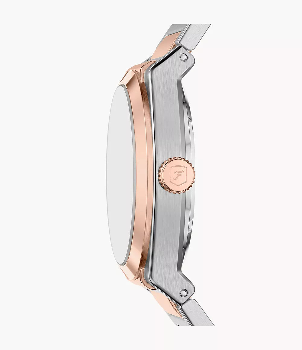 Fossil Everett Automatic Two Tone Stainless Steel Watch ME3277