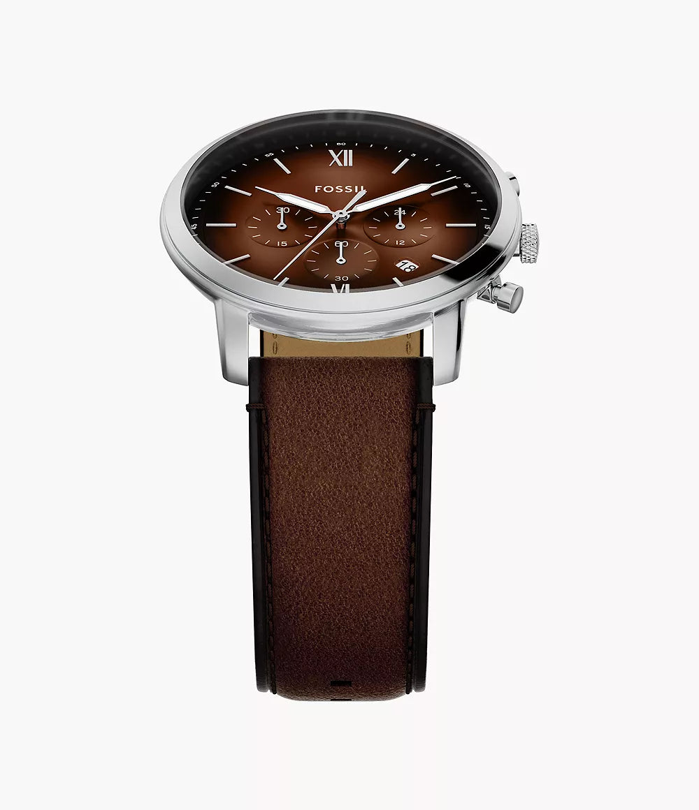 Fossil Neutra Chronograph Brown Leather Watch FS6143
