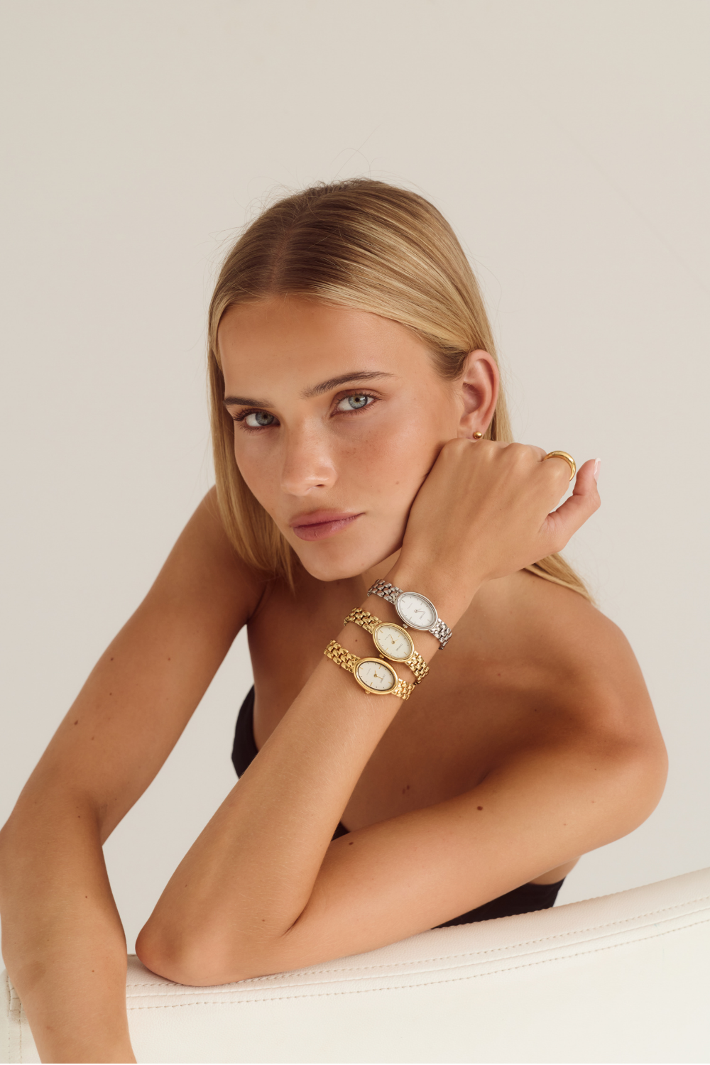 Cendré Phoebe Gold Dial 18K Gold Women's Watch — view 9
