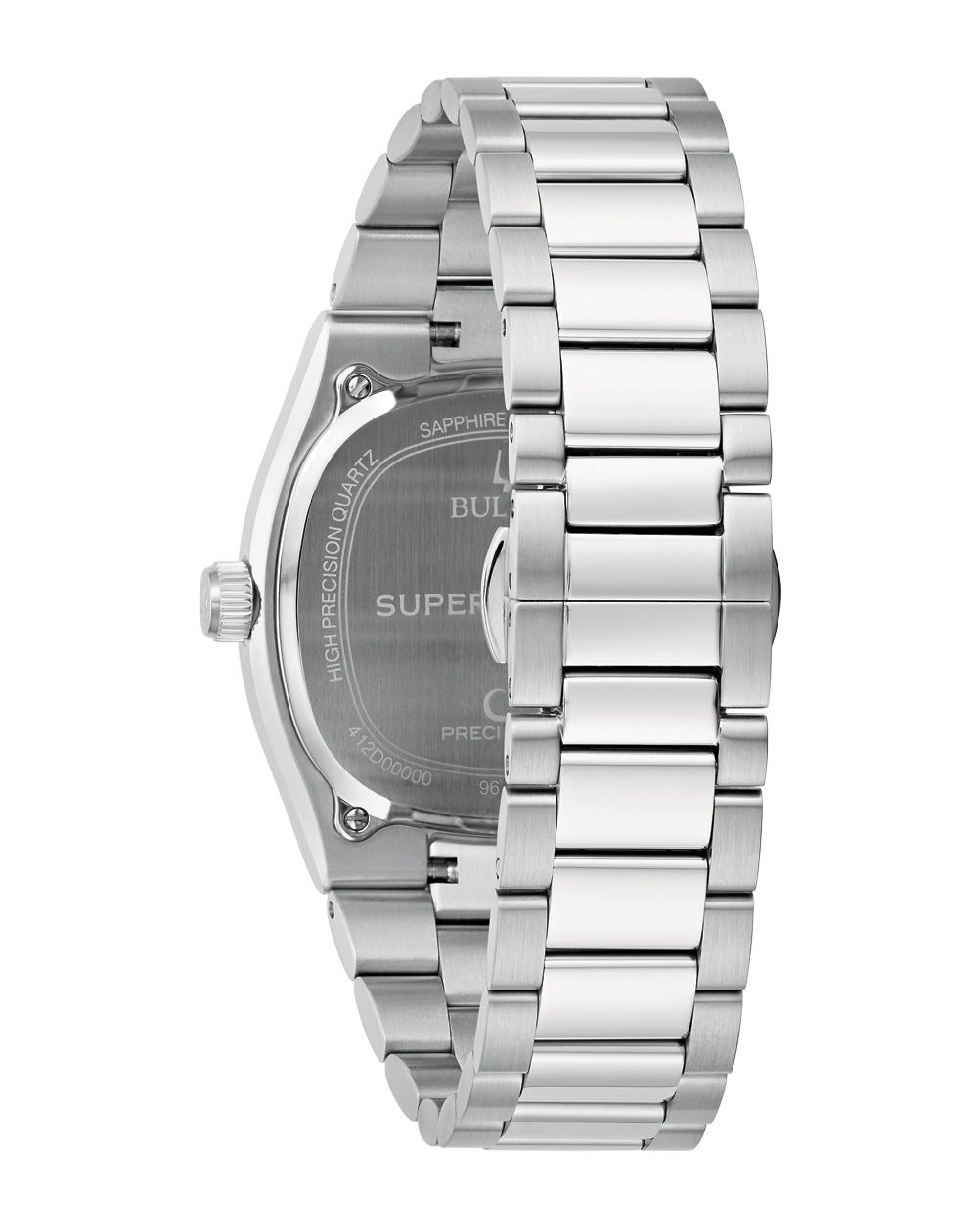Bulova Super Seville Silver Dial Stainless Steel Watch 96B444