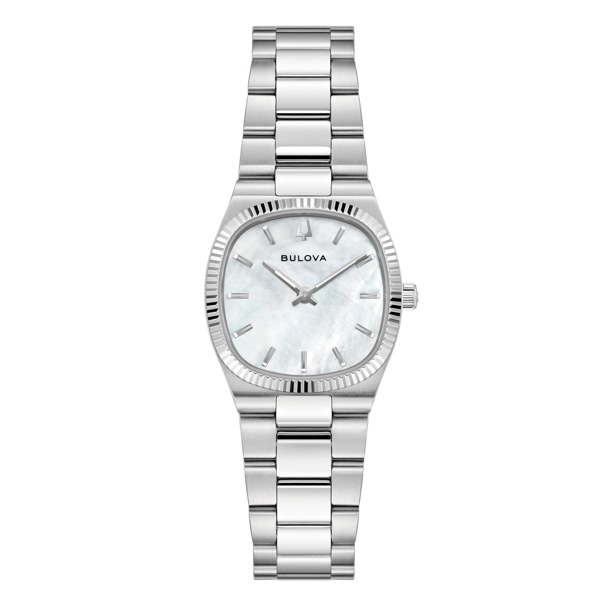 Bulova Super Seville Mini White Dial Stainless Steel Watch 96L353