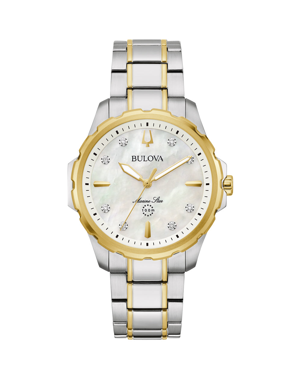 Bulova Marine Star Diamond Watch Stainless Steel with Mother