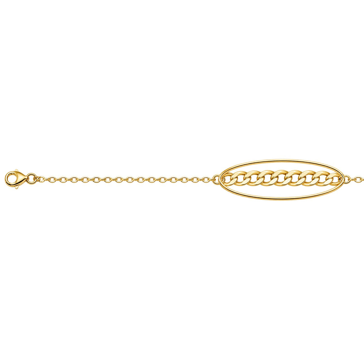 Fine Gold 9K Yellow Gold Belcher Chain Necklace 45cm 9YN0701 9YN0701 front packshot