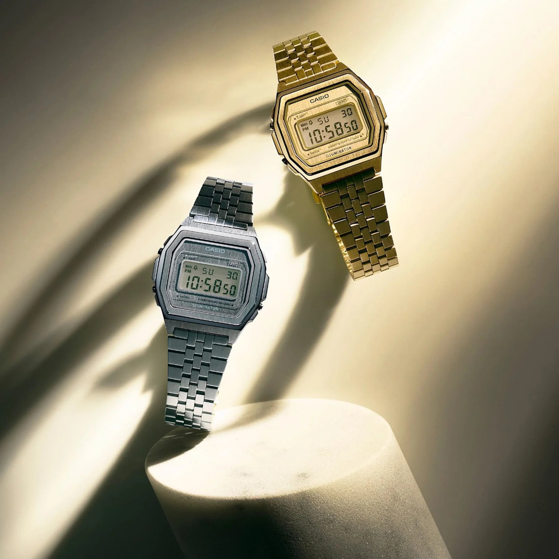 Casio Vintage Silver Stainless Steel Band Watch A1000A-7D