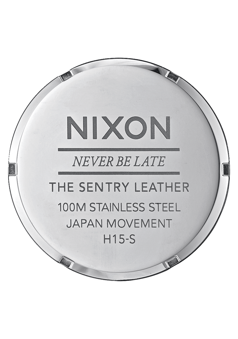 Nixon Sentry Leather Blue / Brown Watch A105-1524-00