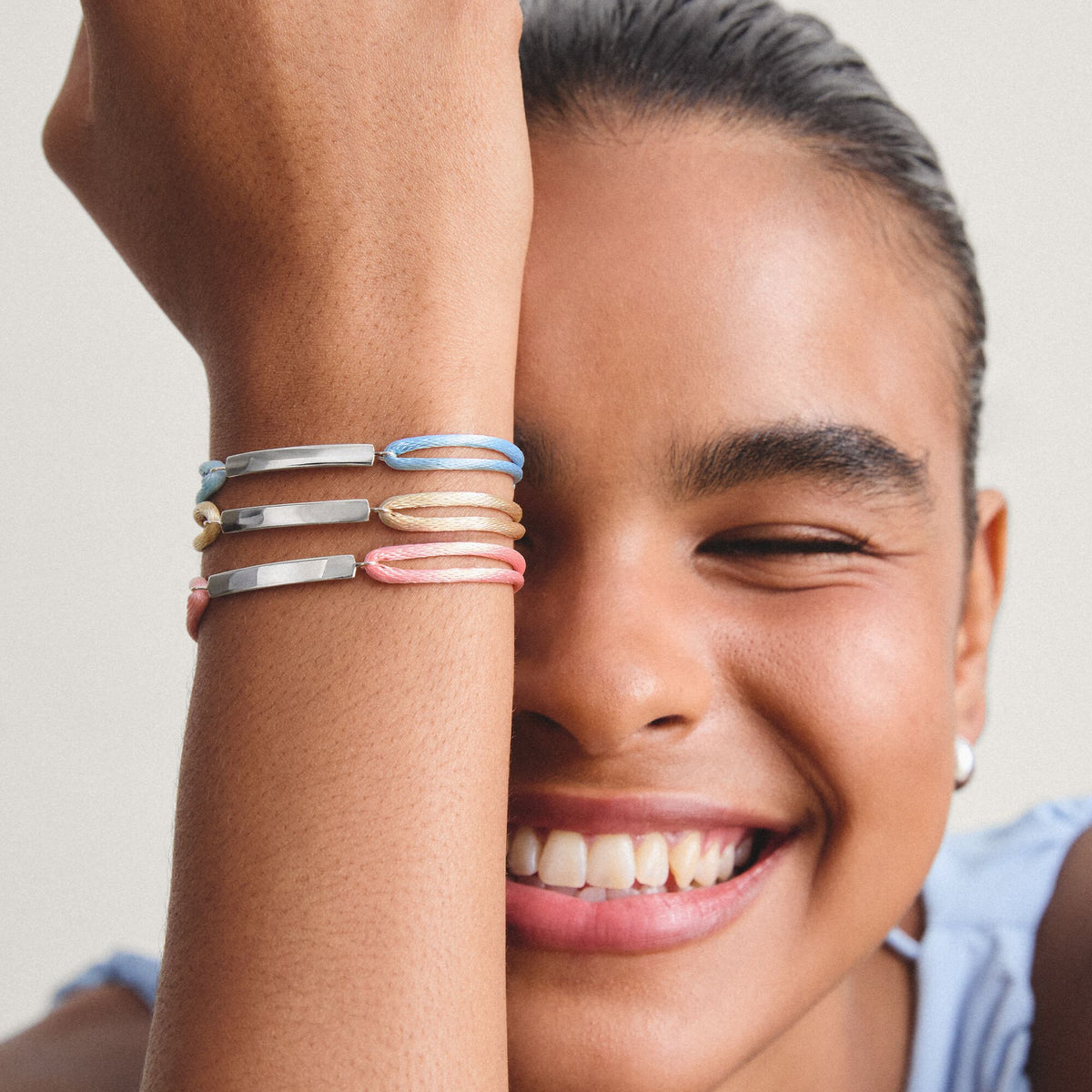 Thomas Sabo Textile bracelet beige