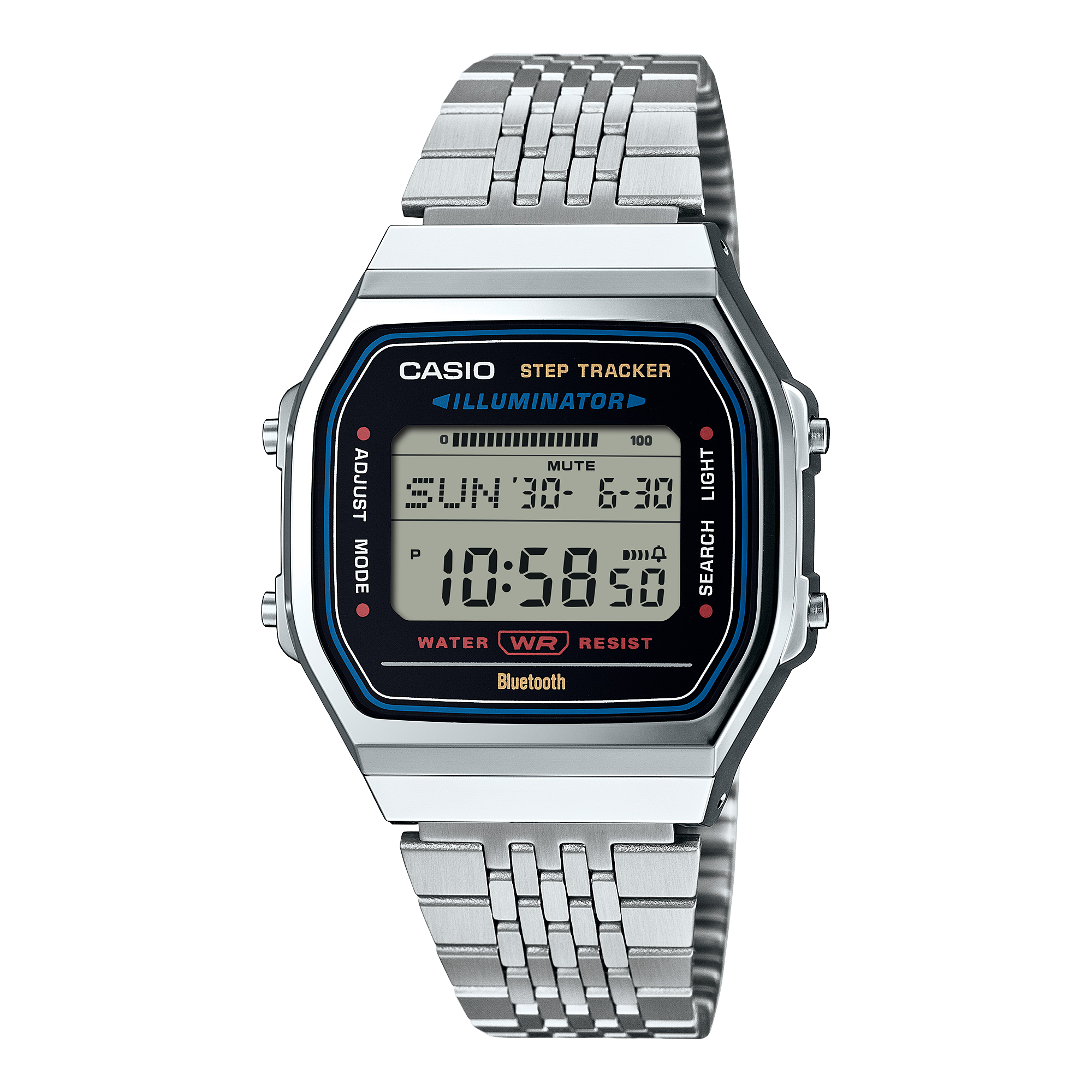 Casio Vintage Silver Stainless Steel Watch ABL100WE-1A