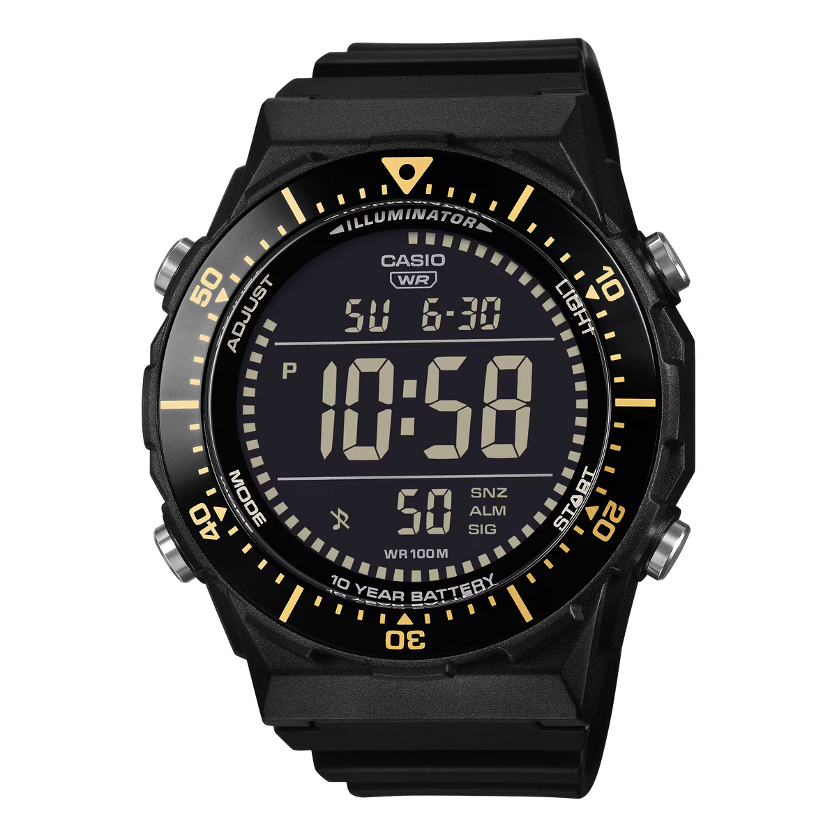 Casio Digital Black Resin Band Men's Watch AE1700H-1B