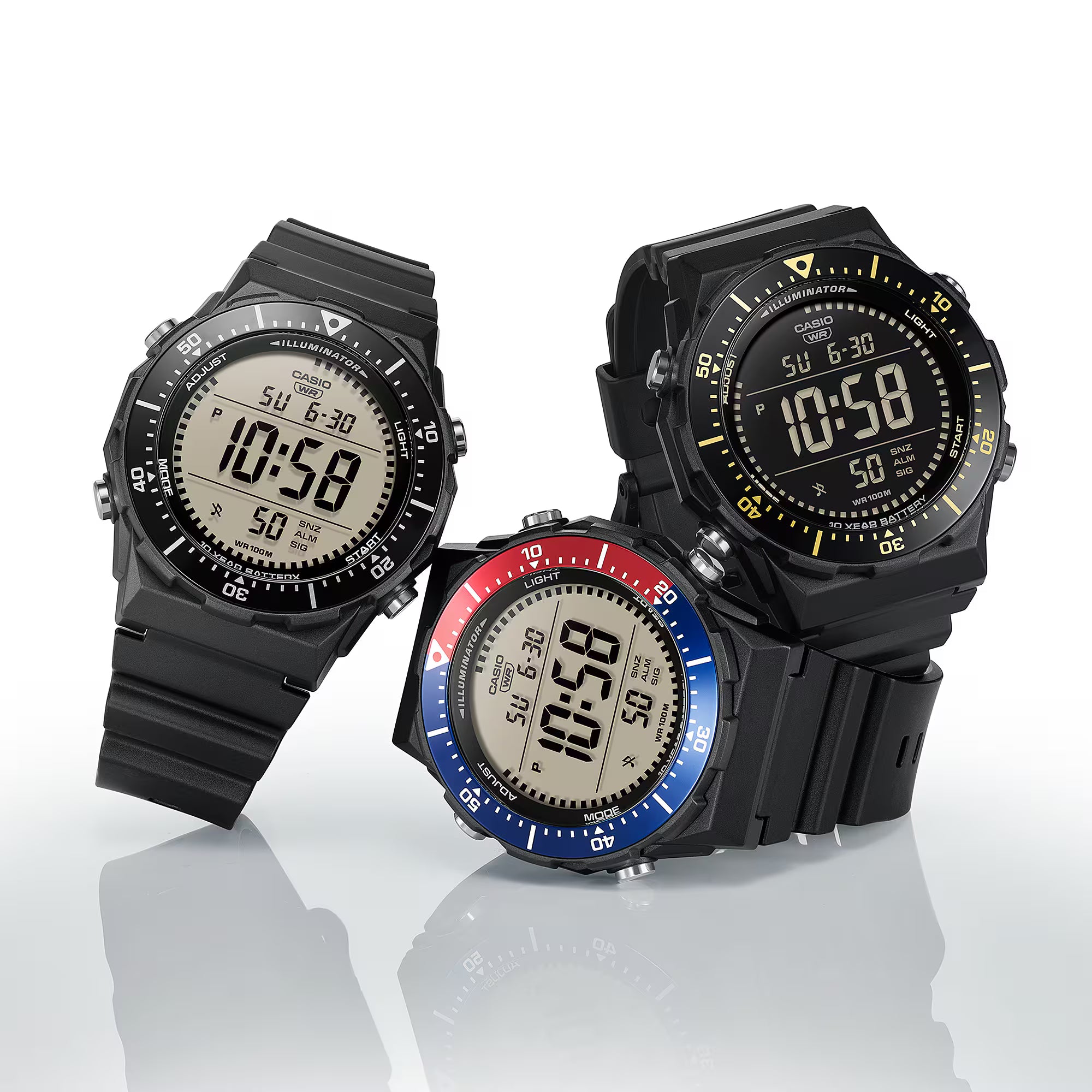 Casio Digital Black Resin Band Men's Watch AE1700H-1B