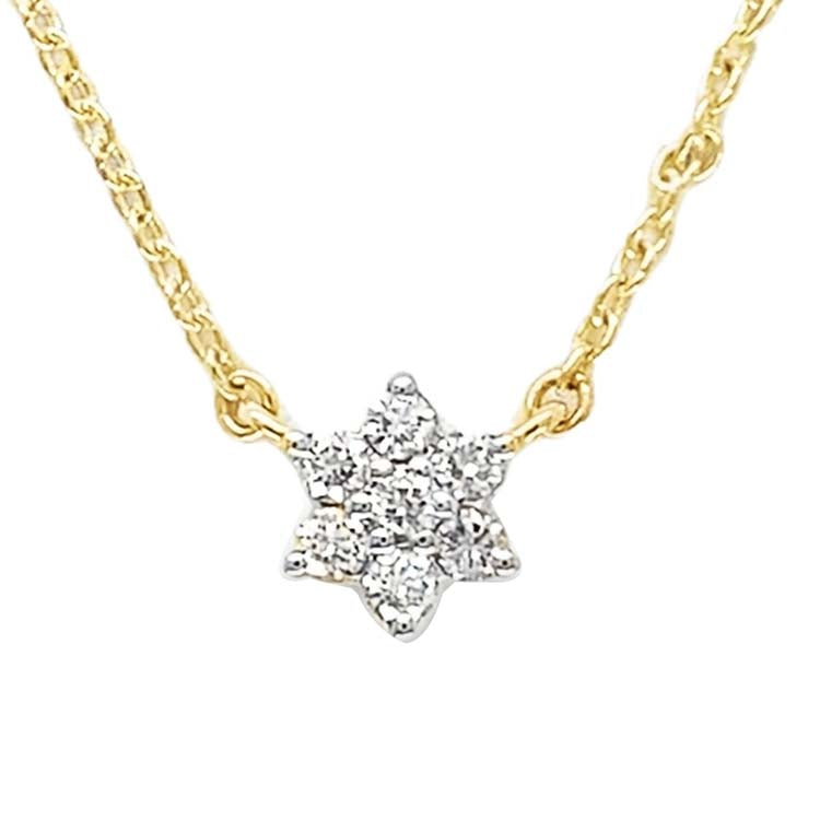 Diamond 40-45cm Necklace with 0.09ct Diamond in 9K Yellow Gold