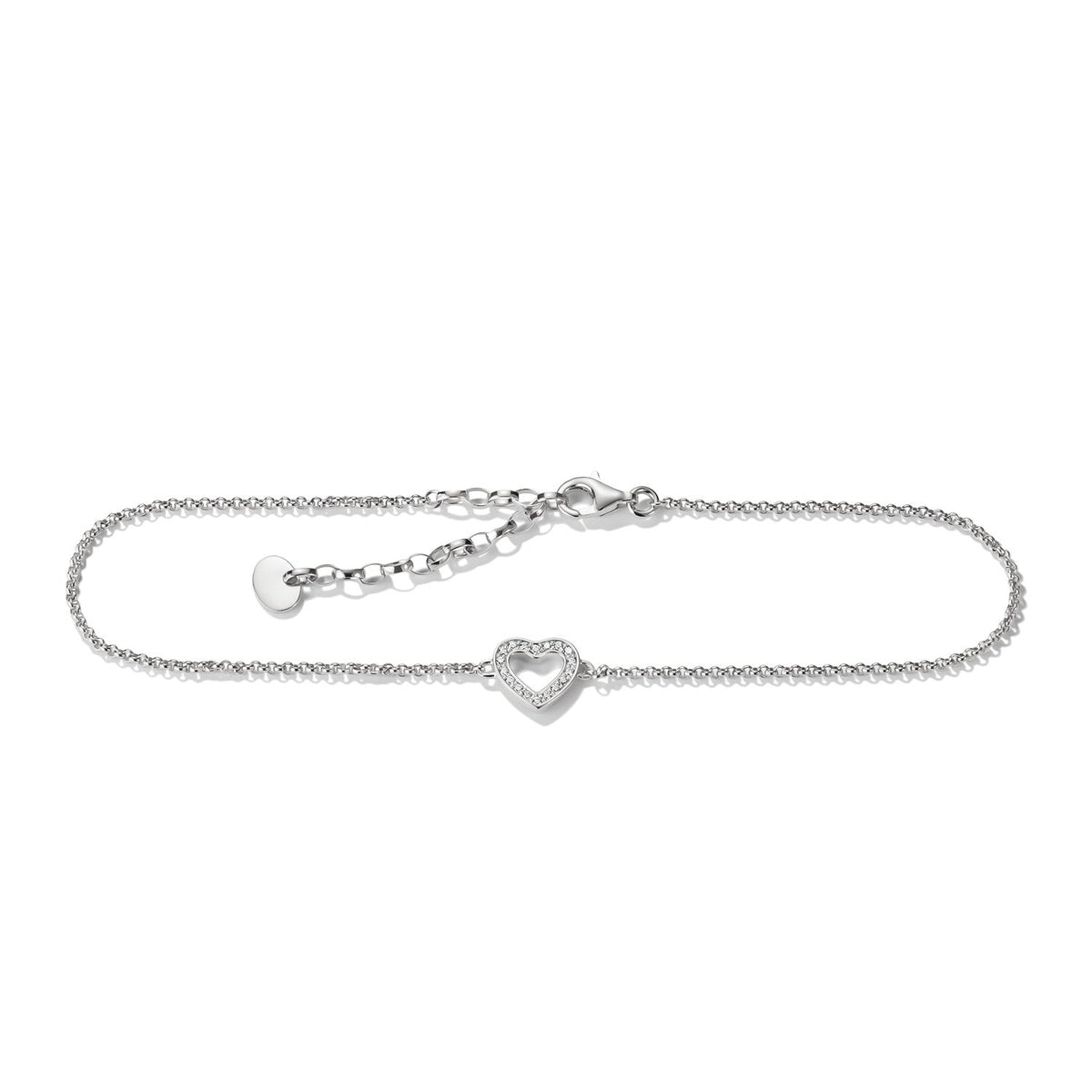 Thomas Sabo Anklet heart with zirconia