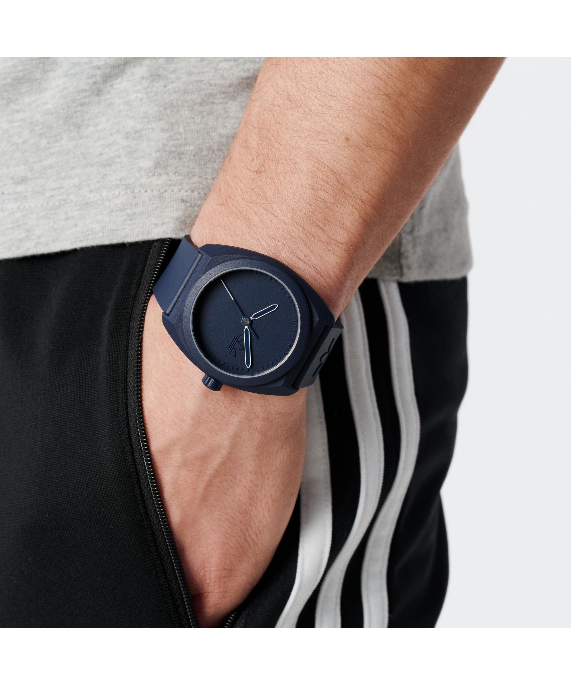 Adidas Project Three Blue Resin Strap Watch AOST24051