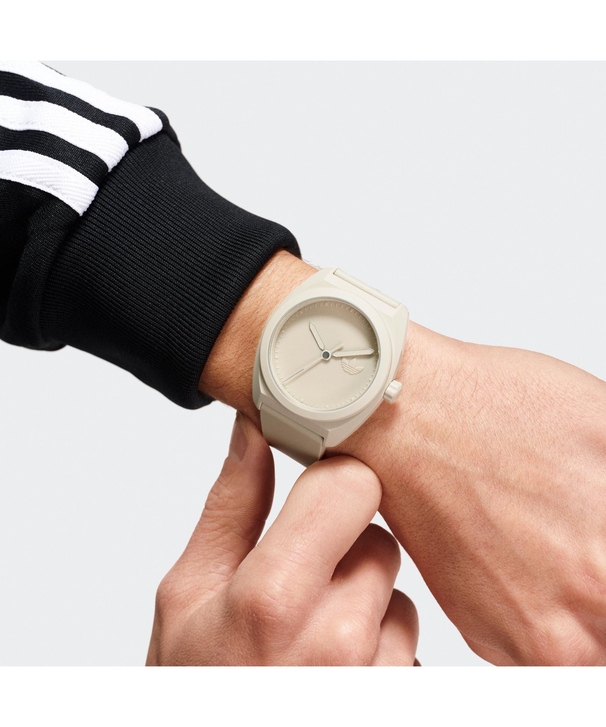 Adidas Project Three Beige Resin Strap Watch AOST24055