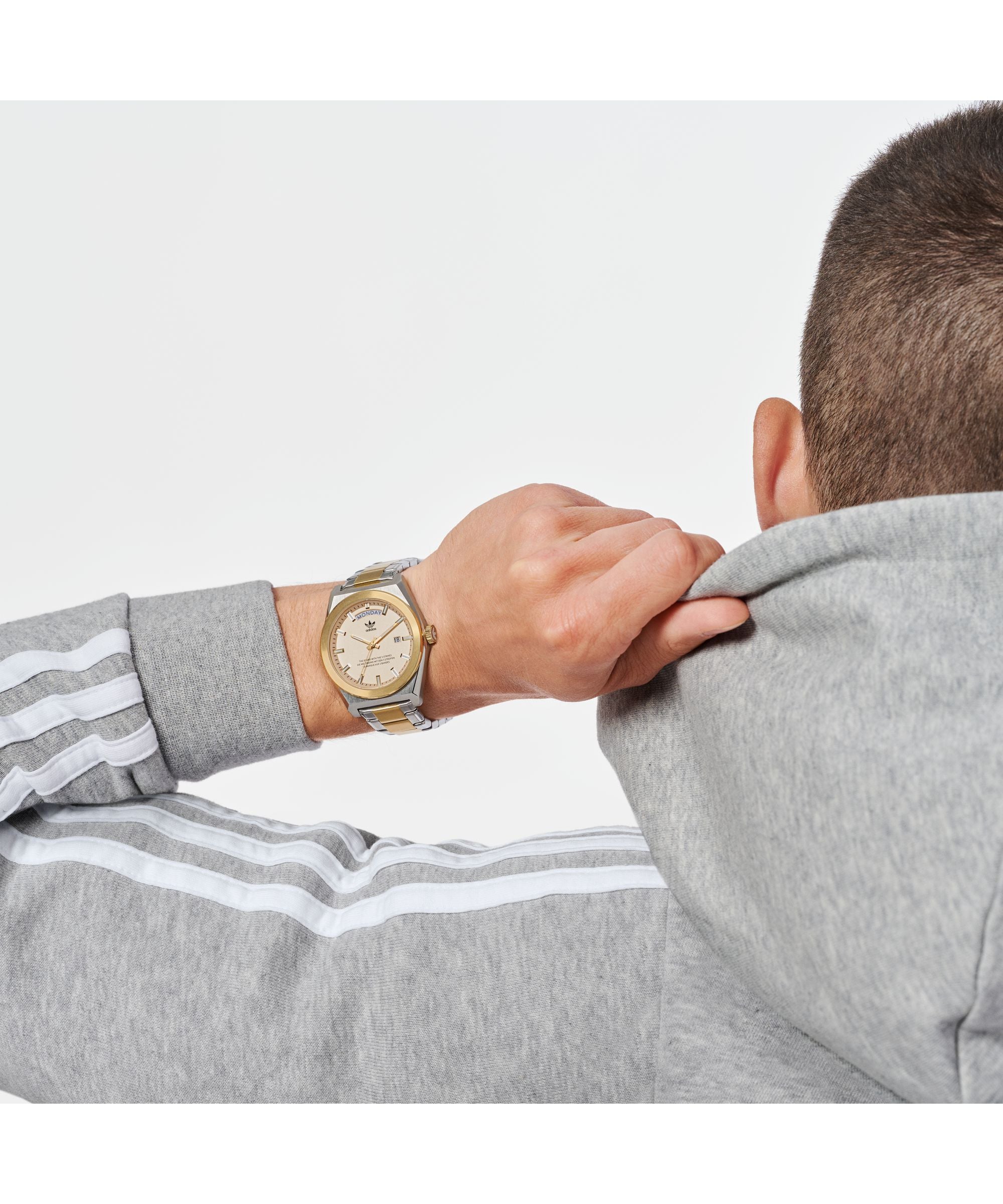 Adidas Code Five 40mm Two Tone  Stainless Steel Watch AOSY23542