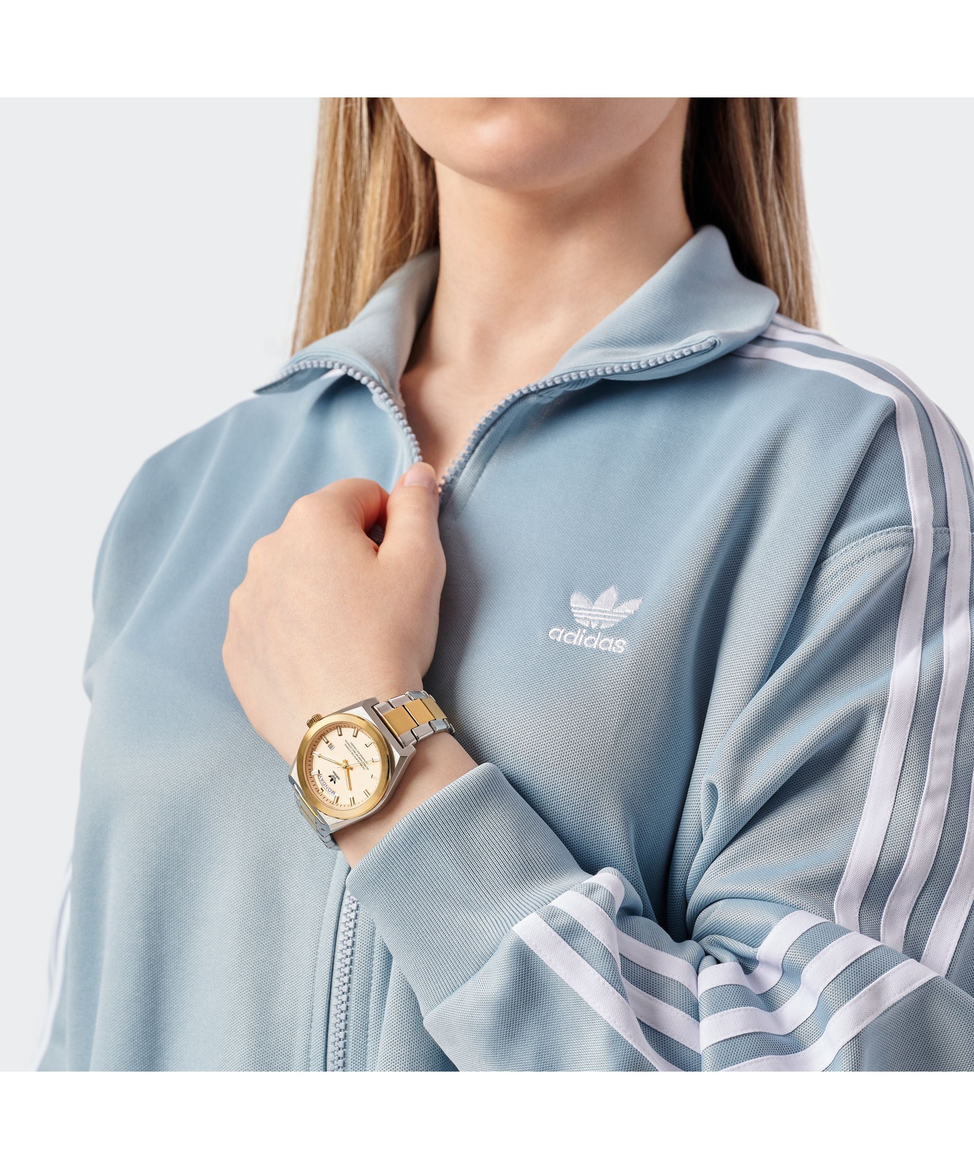 Adidas Code Five 40mm Two Tone  Stainless Steel Watch AOSY23542