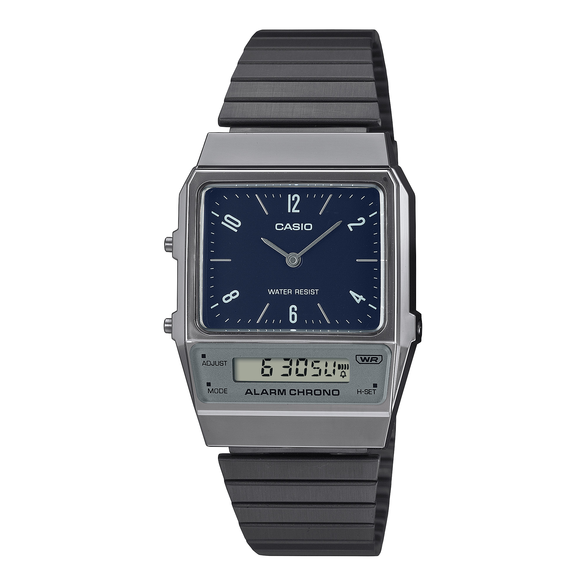 Casio Vintage AQ-800 Retro Modern Colors Stainless Steel Watch AQ800EB