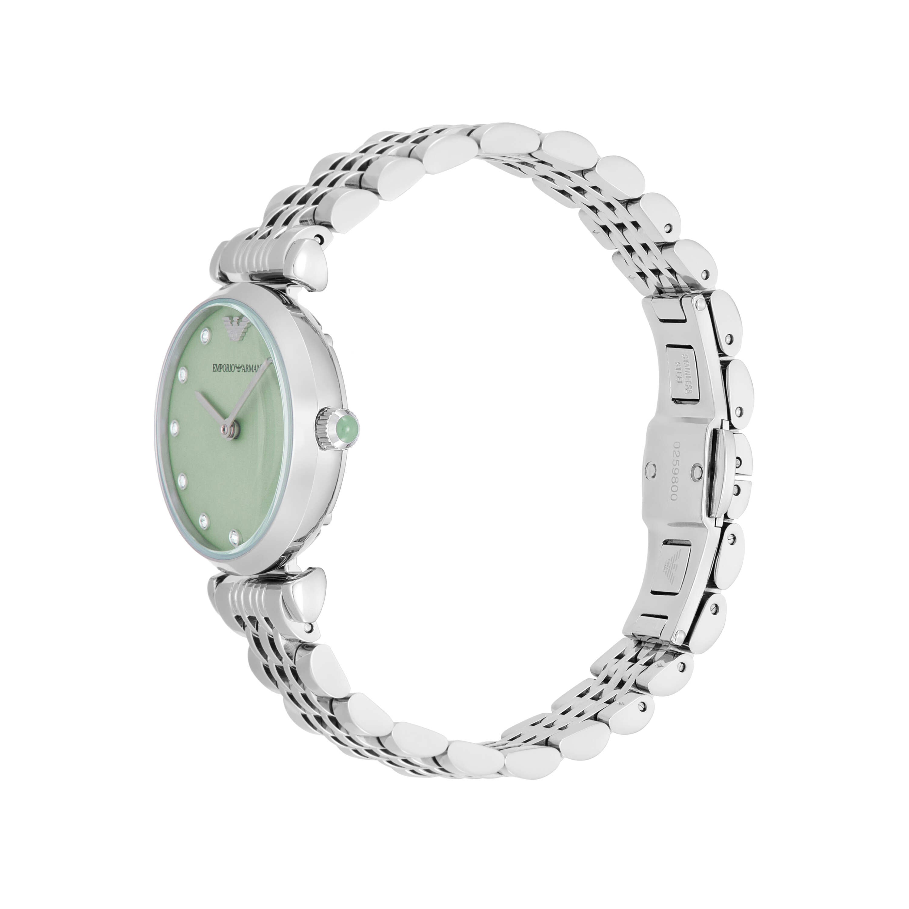 Emporio Armani Green Dial 28mm Stainless Steel Women's Watch AR11667