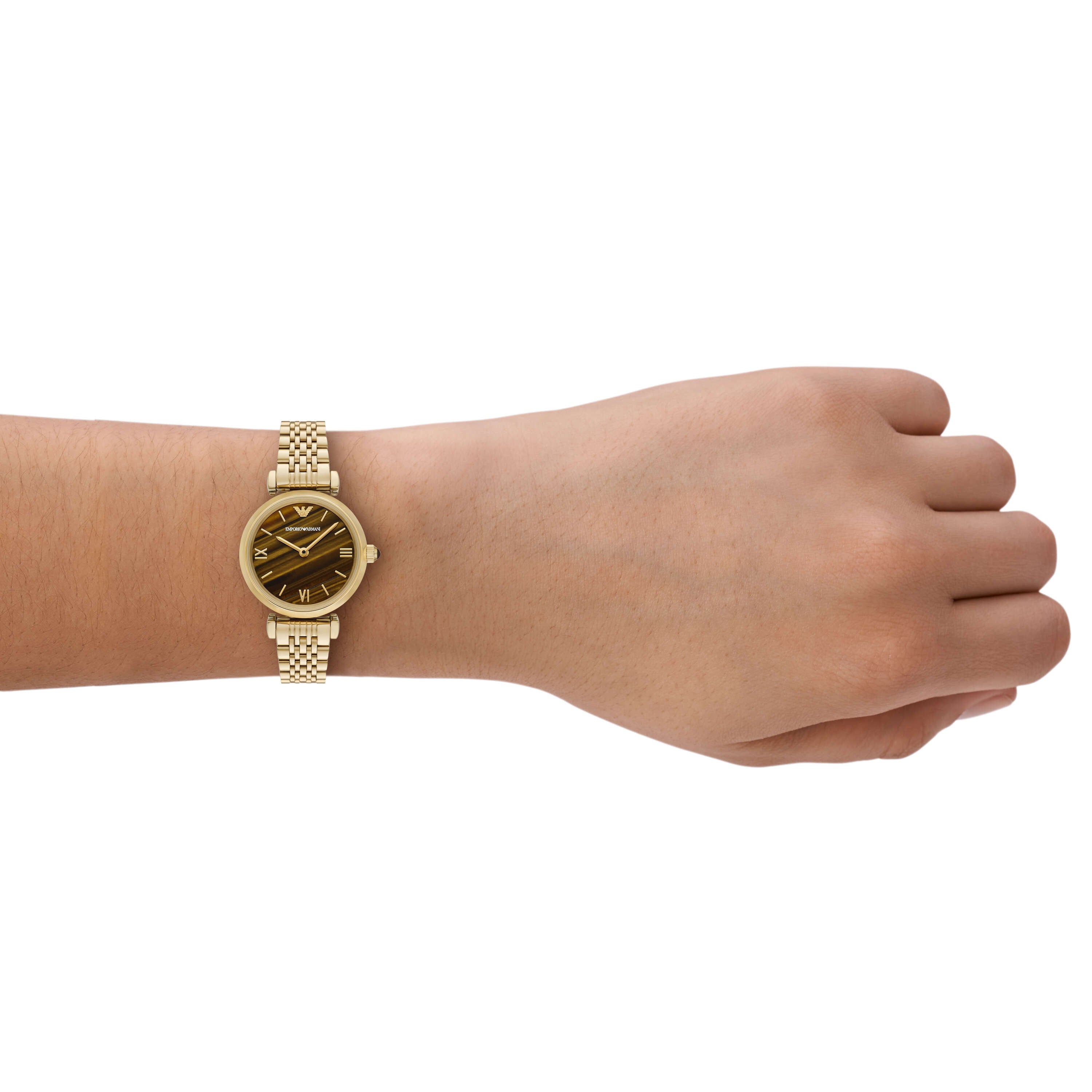 Armani Gold-Tone Stainless Steel Brown Dial Watch AR11703