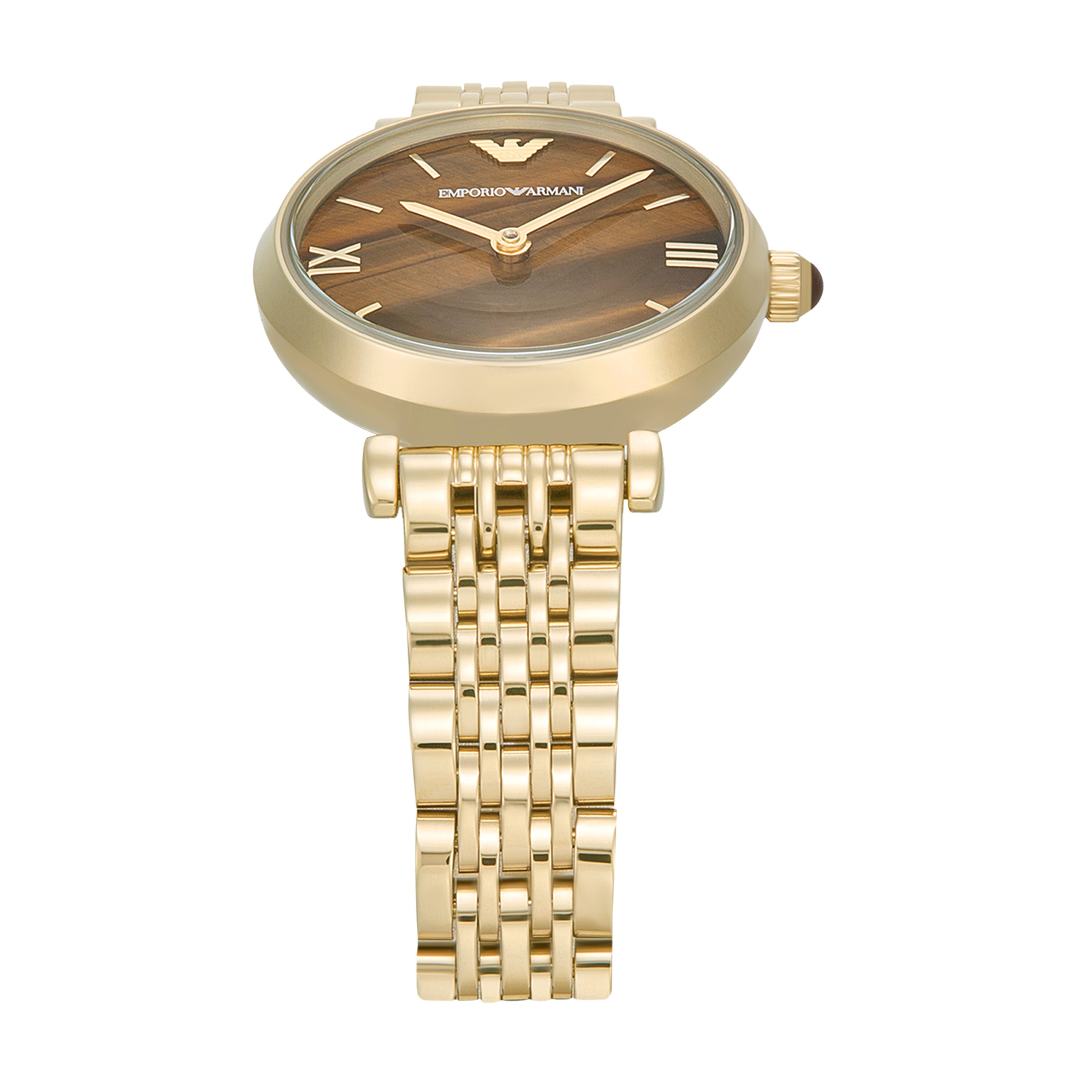 Armani Gold-Tone Stainless Steel Brown Dial Watch AR11703