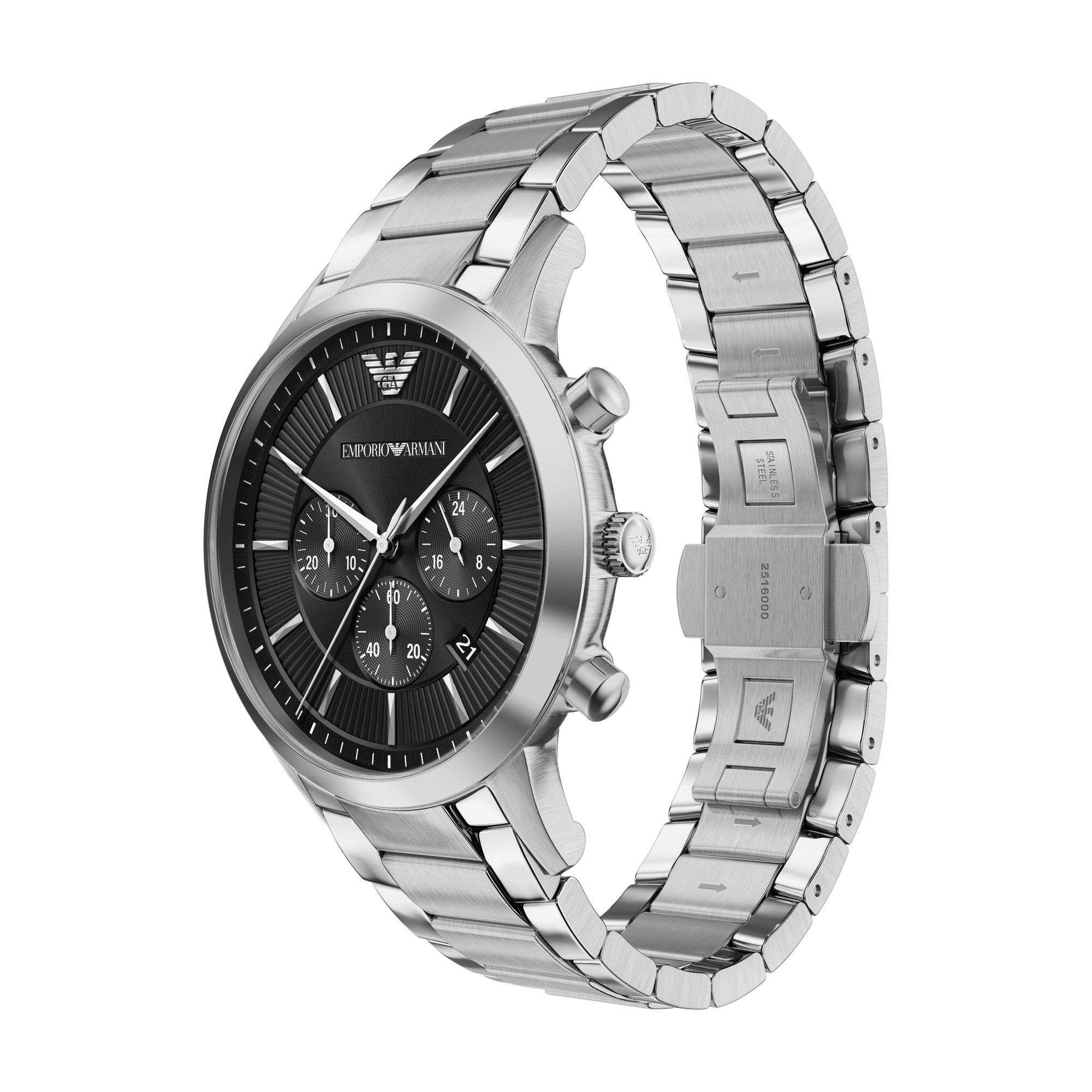 Emporio Armani men's watch, black dial (view 3)