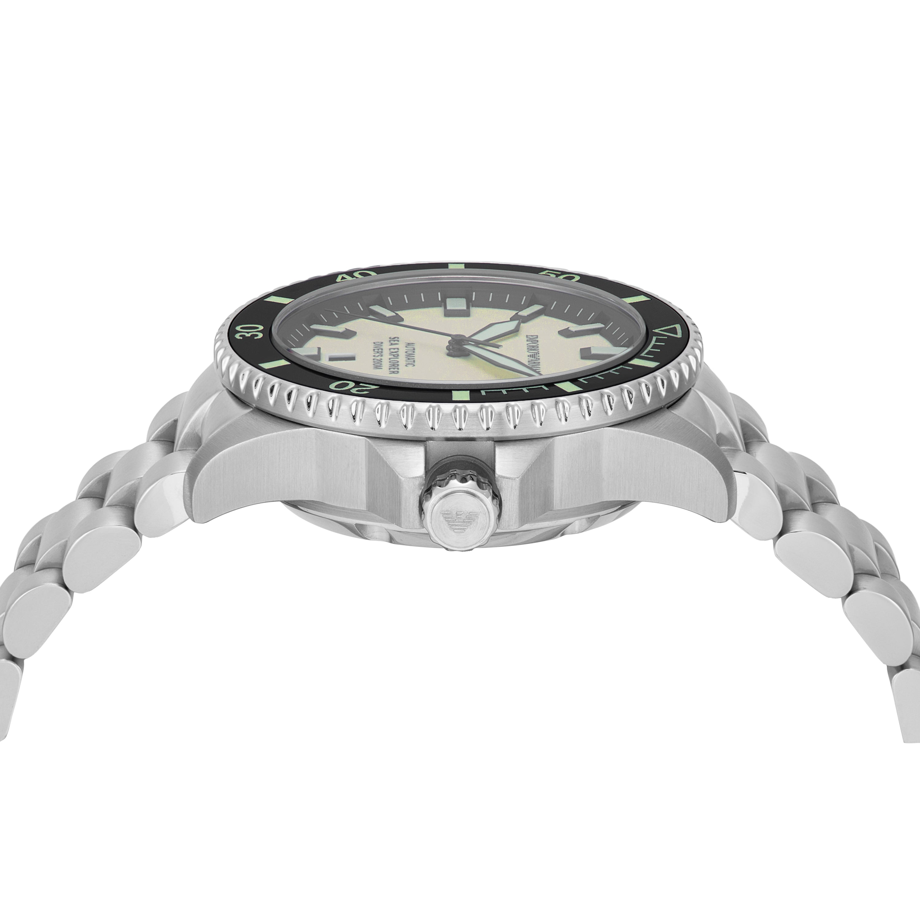 Emporio Armani Sea Explorer Automatic Silver Stainless Steel Watch AR60083