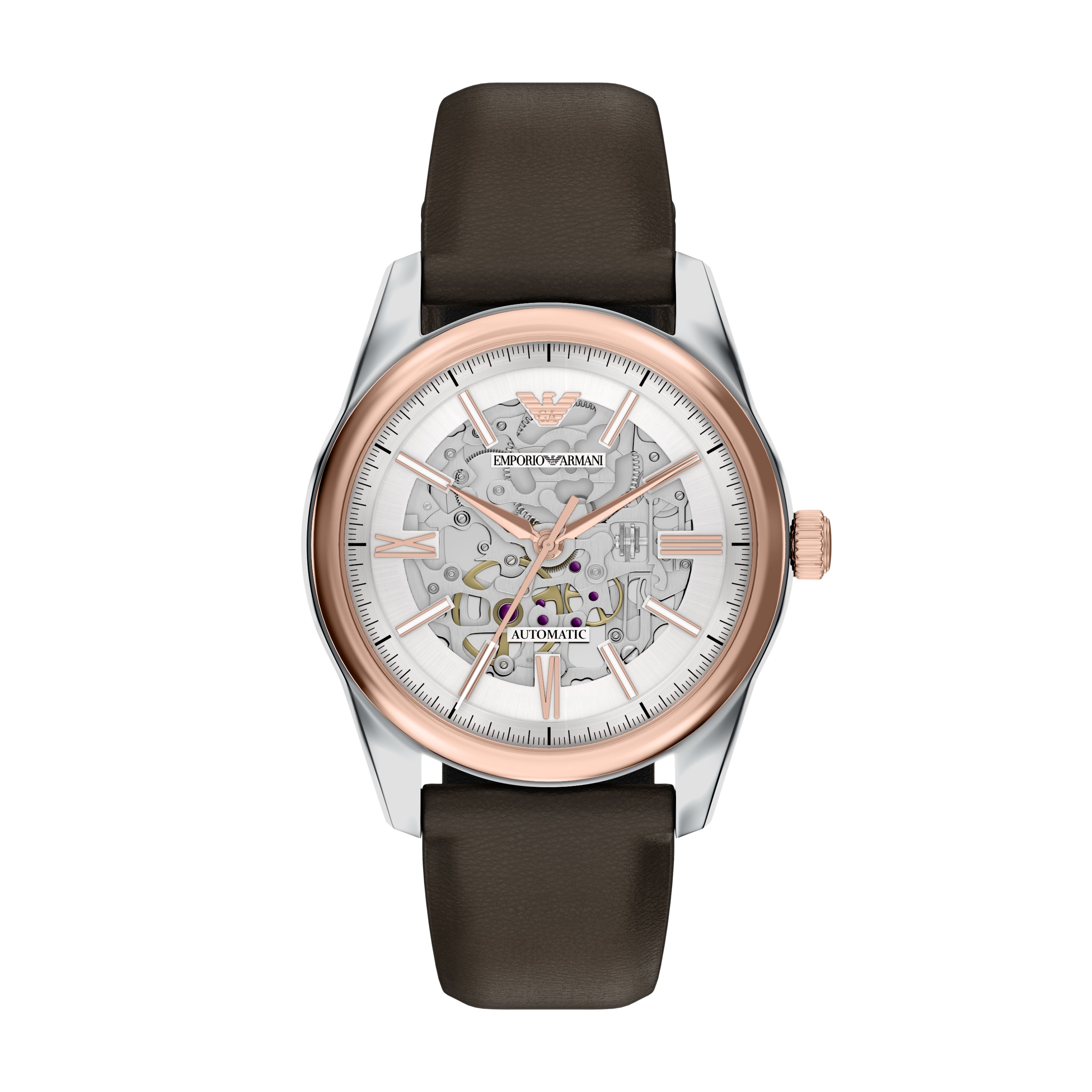 Emporio Armani Antonio Brown Leather Strap Watch AR60094