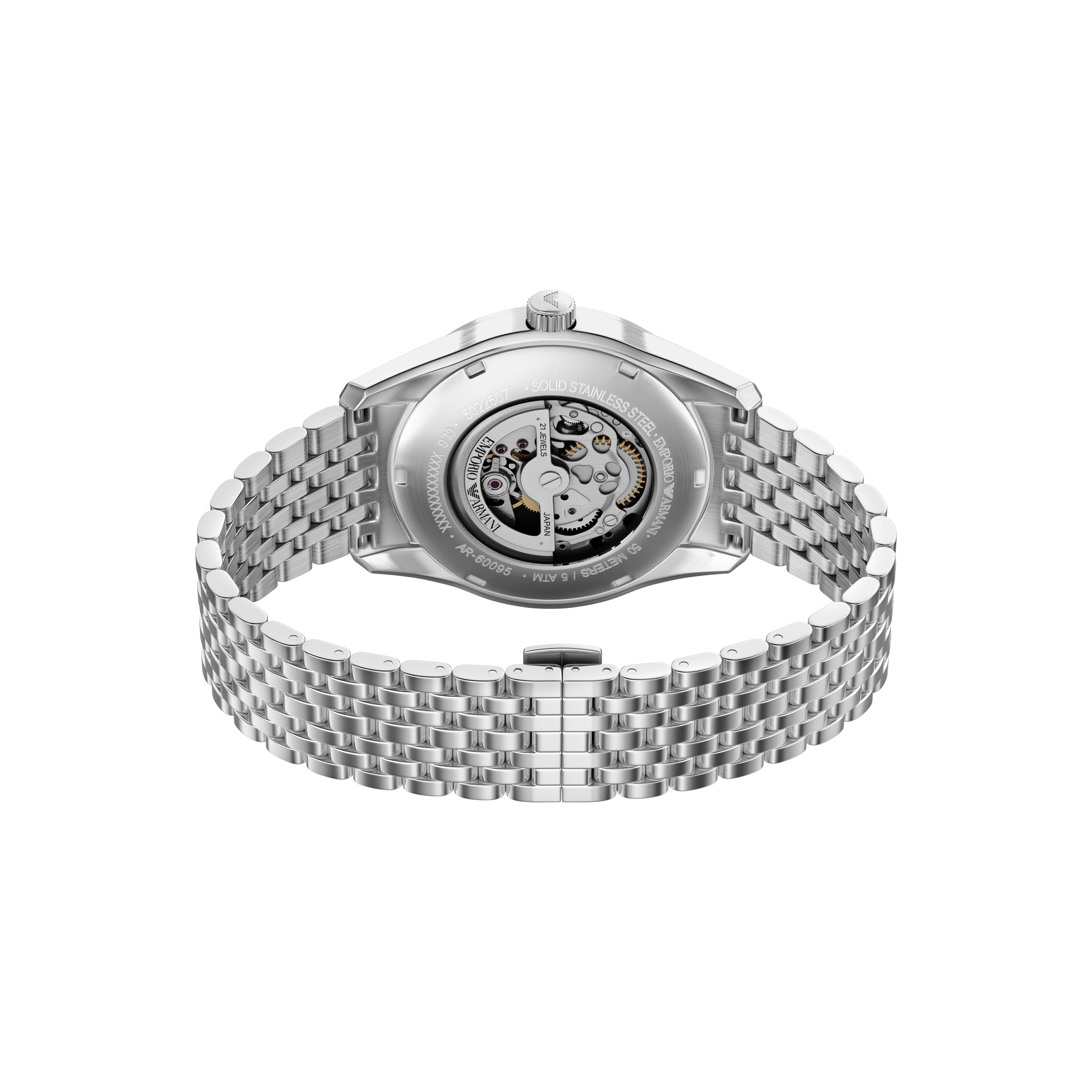 Armani Automatic Stainless Steel Beige Dial Watch AR60095