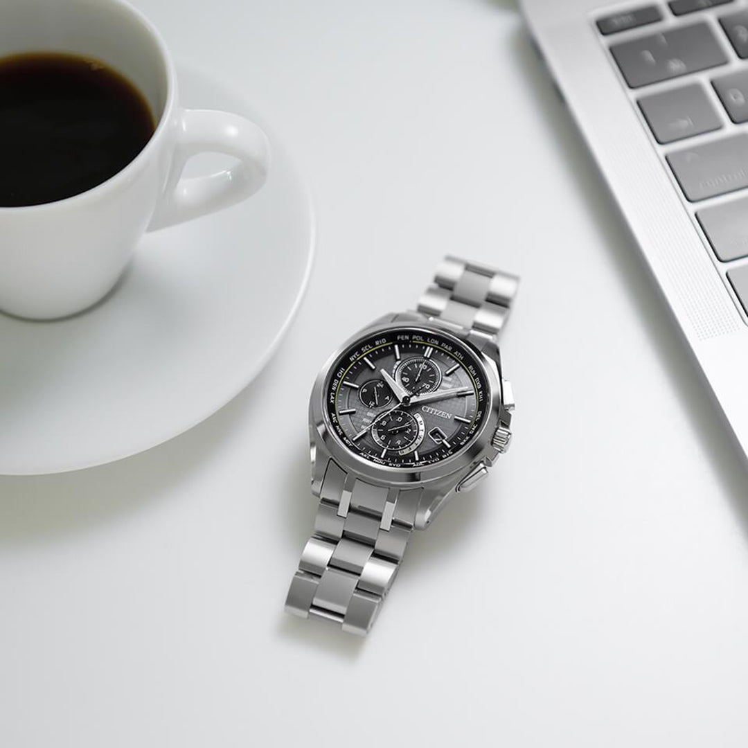 Citizen Attesa Radio Controlled Eco-Drive Titanium Watch AT8040-57E