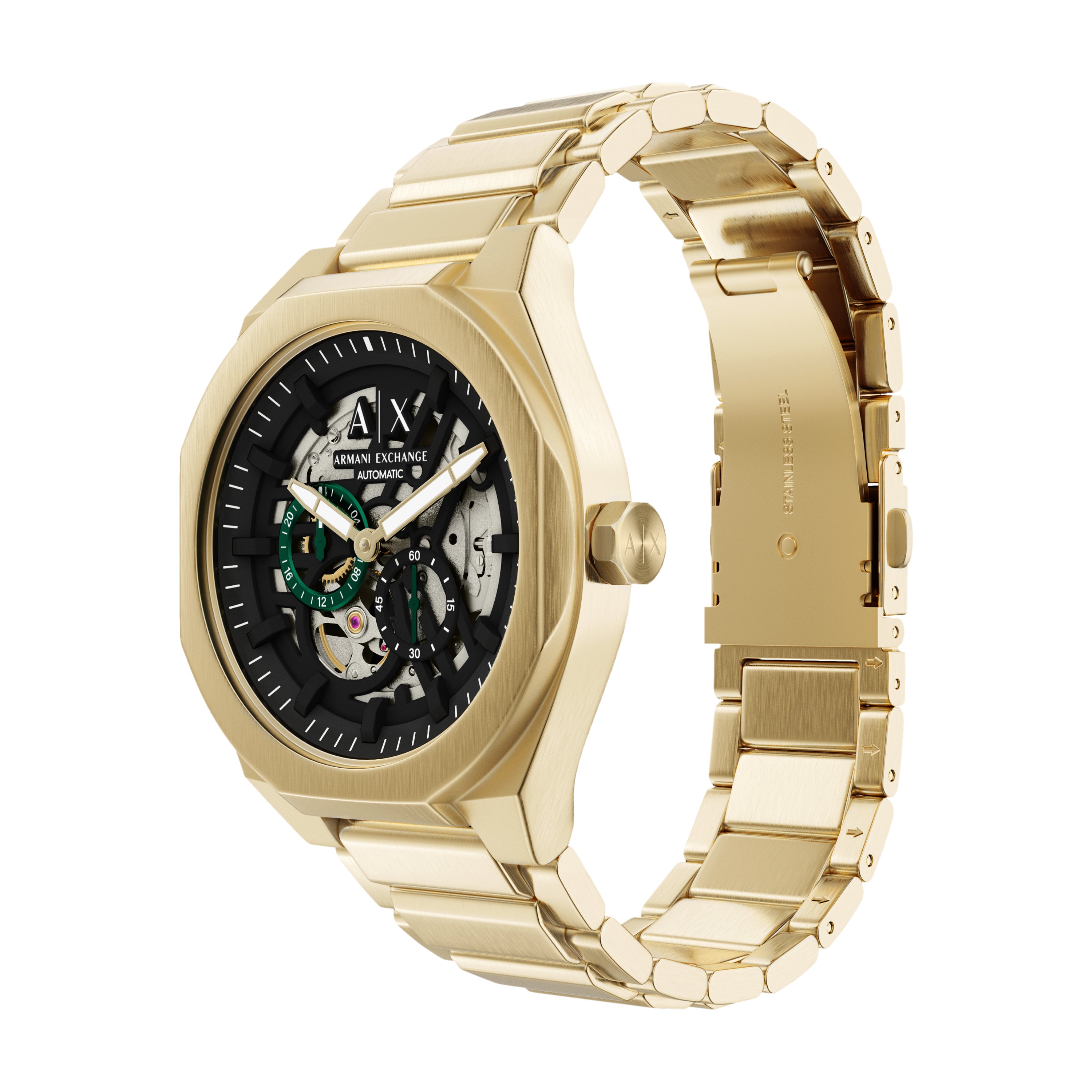 Armani Exchange Sync Automatic Gold Stainless Steel Watch AX4194