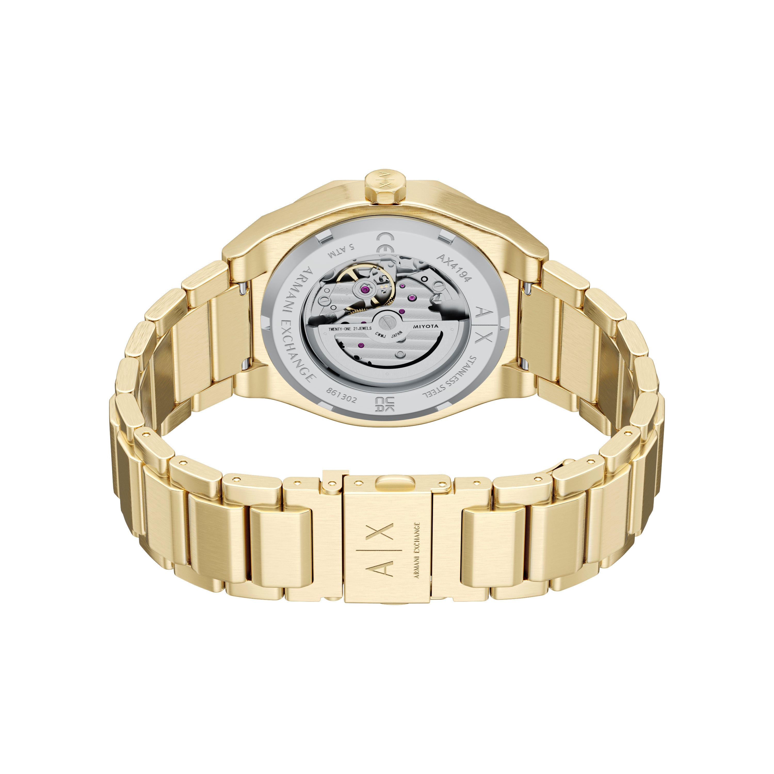 Armani Exchange Sync Automatic Gold Stainless Steel Watch AX4194