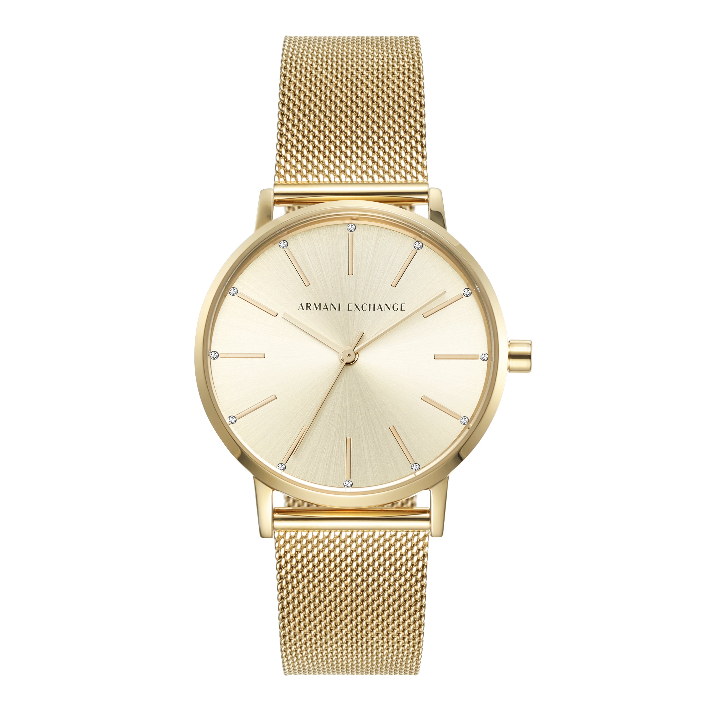 Armani Exchange Lola Gold Mesh Stainless Steel Womens Watch 36mm