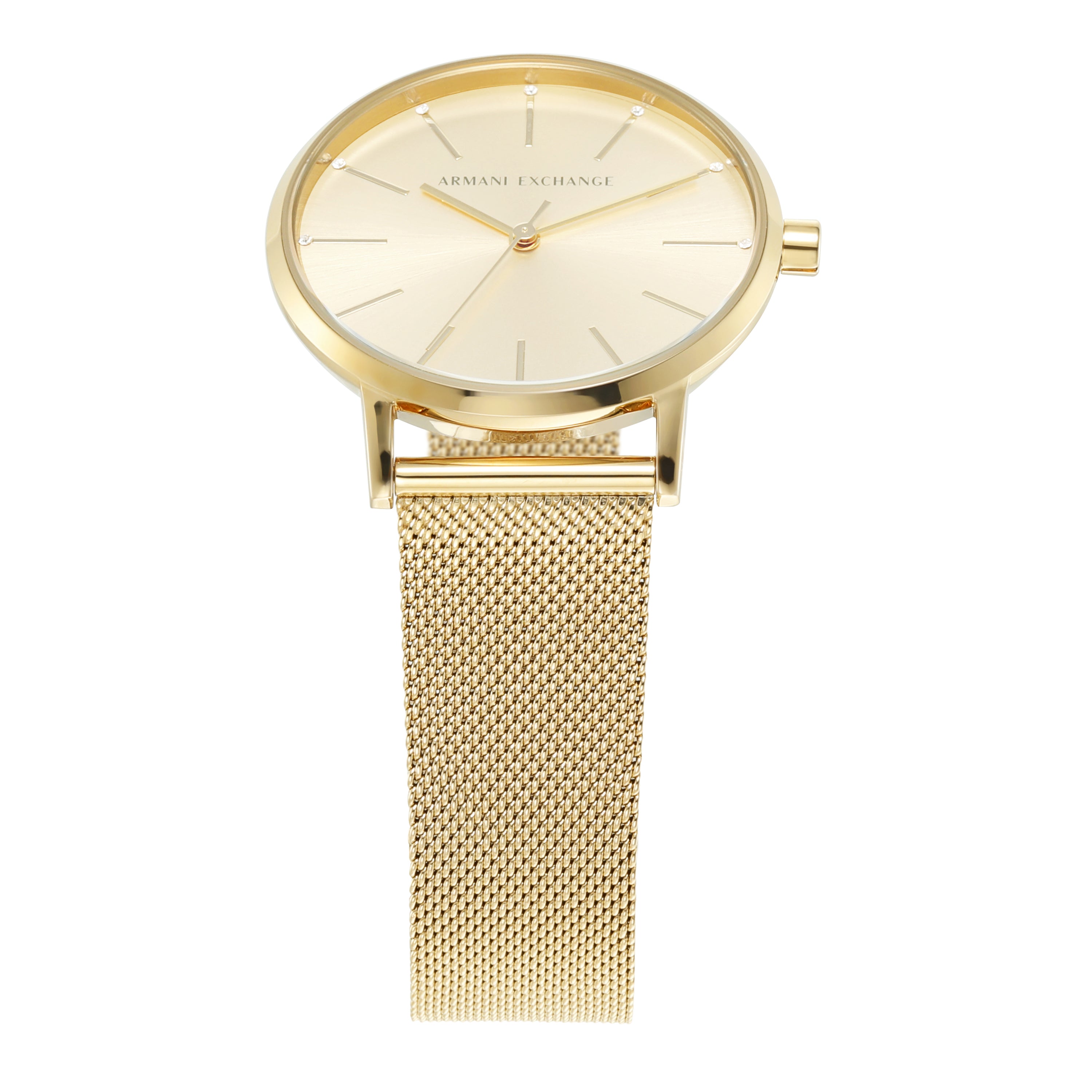 Armani Exchange Lola Gold Mesh Stainless Steel Womens Watch 36mm
